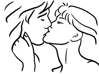 comment dessiner 2 personne qui s'embrasse